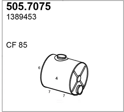 Silenciador central/posterior ASSO 505.7075