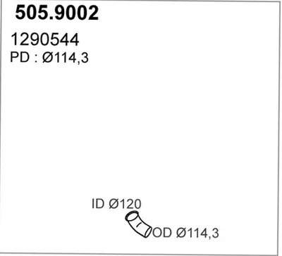 Tubo de escape ASSO 505.9002