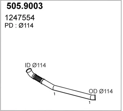 Tubo de escape ASSO 505.9003