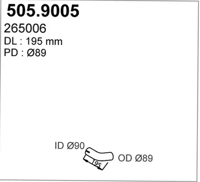 Tubo de escape ASSO 505.9005