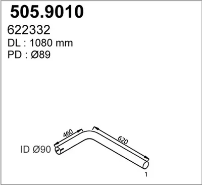 Tubo de escape ASSO 505.9010