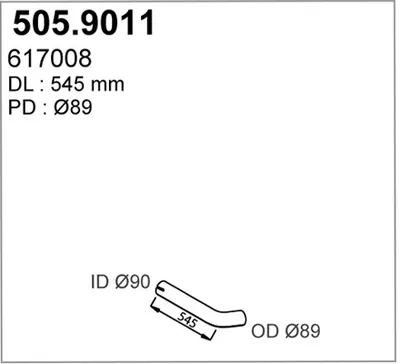 Tubo de escape ASSO 505.9011