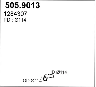 Tubo de escape ASSO 505.9013