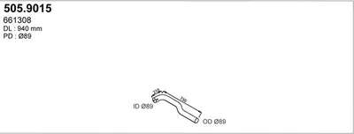 Tubo de escape ASSO 505.9015