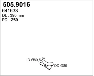 Tubo de escape ASSO 505.9016
