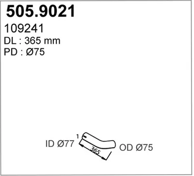 Tubo de escape ASSO 505.9021
