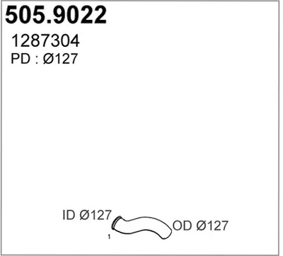 Tubo de escape ASSO 505.9022