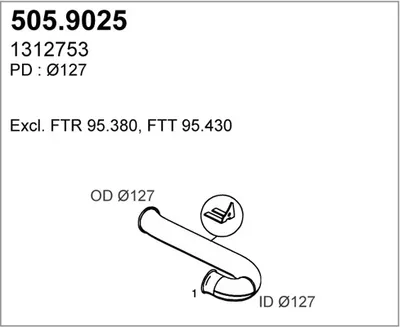Tubo de escape ASSO 505.9025