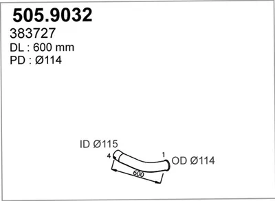 Tubo de escape ASSO 505.9032