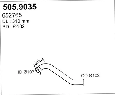 Tubo de escape ASSO 505.9035