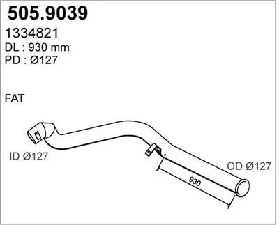 Tubo de escape ASSO 505.9039