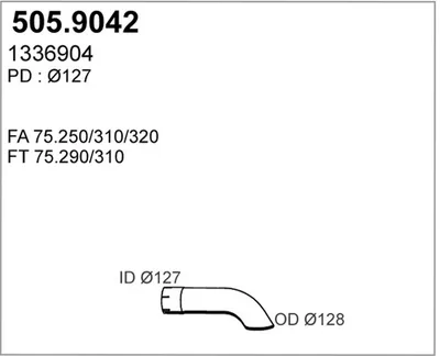 Tubo de escape ASSO 505.9042
