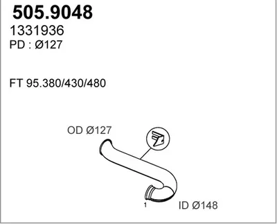 Tubo de escape ASSO 505.9048