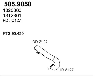 Tubo de escape ASSO 505.9050