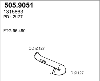 Tubo de escape ASSO 505.9051