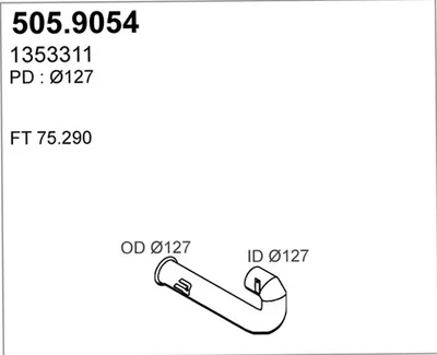 Tubo de escape ASSO 505.9054