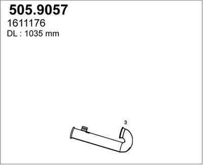 Tubo de escape ASSO 505.9057