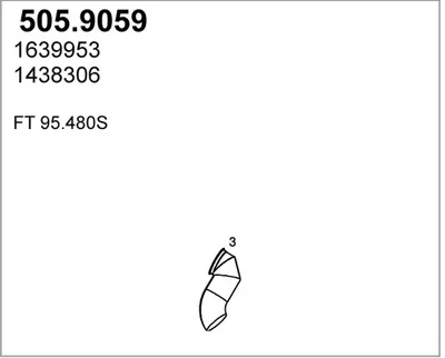 Tubo de escape ASSO 505.9059