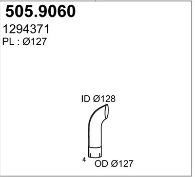 Tubo de escape ASSO 505.9060