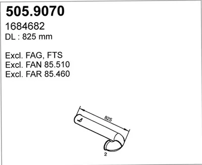 Tubo de escape ASSO 505.9070