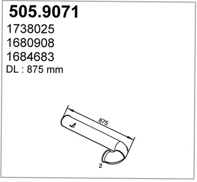 Tubo de escape ASSO 505.9071