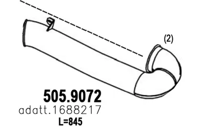 Tubo de escape ASSO 505.9072