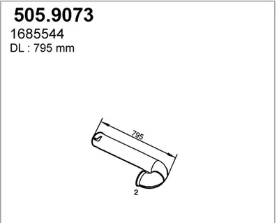 Tubo de escape ASSO 505.9073
