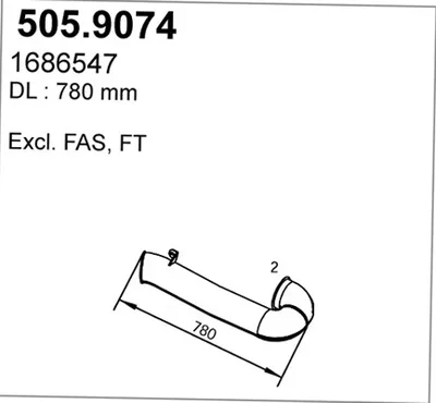 Tubo de escape ASSO 505.9074