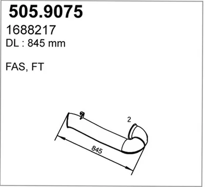 Tubo de escape ASSO 505.9075