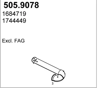 Tubo de escape ASSO 505.9078