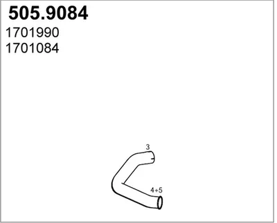 Tubo de escape ASSO 505.9084