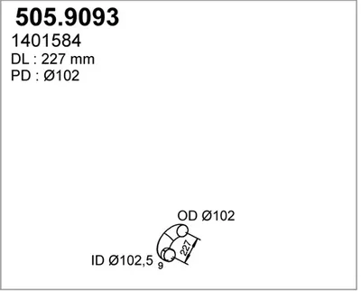 Tubo de escape ASSO 505.9093