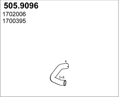 Tubo de escape ASSO 505.9096