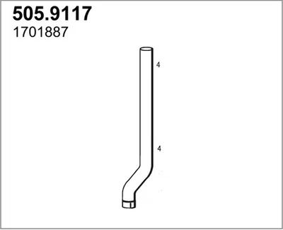 Tubo de escape ASSO 505.9117