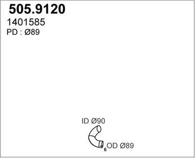 Tubo de escape ASSO 505.9120