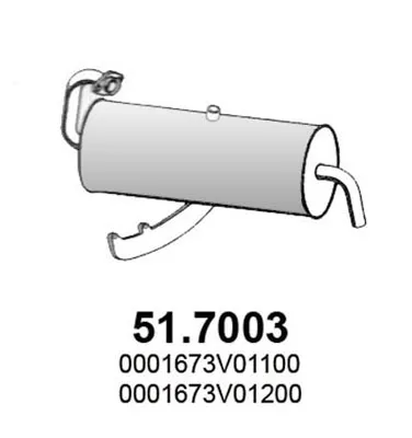 Silenciador posterior Smart CABRIO · Smart CITY-COUPE · Smart FORTWO Coupe