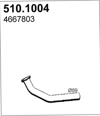 Tubo de escape ASSO 510.1004