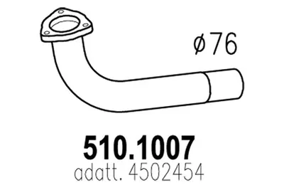 Tubo de escape ASSO 510.1007