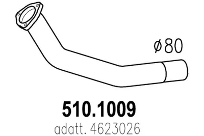 Tubo de escape ASSO 510.1009