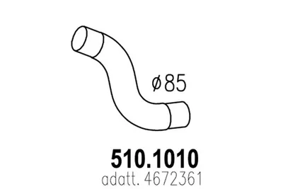 Tubo de escape ASSO 510.1010