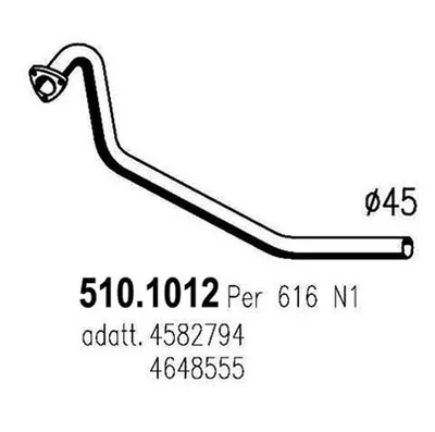 Tubo de escape ASSO 510.1012