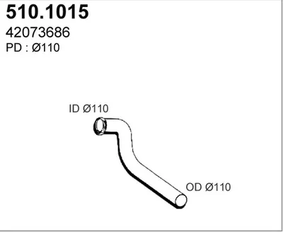 Tubo de escape ASSO 510.1015