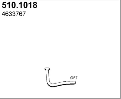 Tubo de escape ASSO 510.1018
