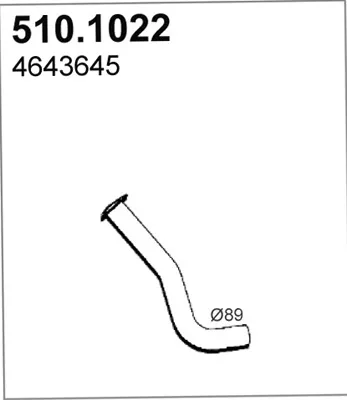 Tubo de escape ASSO 510.1022