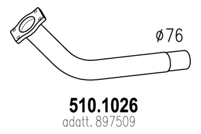 Tubo de escape ASSO 510.1026