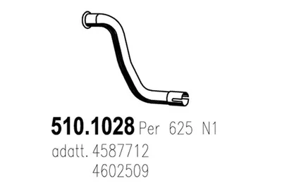 Tubo de escape ASSO 510.1028