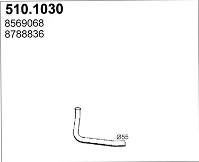 Tubo de escape ASSO 510.1030