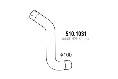 Tubo de escape ASSO 510.1031
