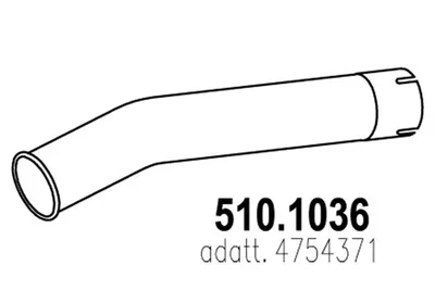 Tubo de escape ASSO 510.1036