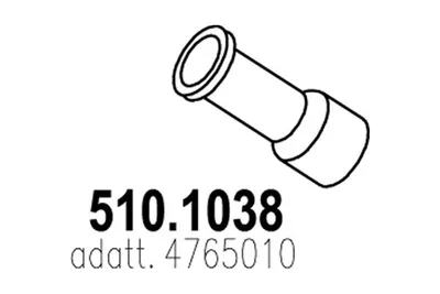 Tubo de escape ASSO 510.1038